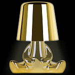 Настольная лампа фигурная золотого цвета с гладким абажуром Высота 16 см Sophia варинант исполнения - 1 | Loft Concept в Костроме