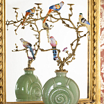 Фарфоровый подсвечник с бронзовым декором Eden Garden варинант исполнения - 5 | Loft Concept в Костроме