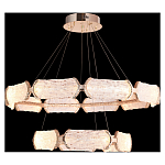 Люстра с 2-мя кольцами с текстурным природным рисунком IceFlame варинант исполнения - 5 | Loft Concept в Костроме