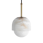 Подвесной светильник из белого алебастра Cryptocrystalline Stone варинант исполнения - 5 | Loft Concept в Костроме