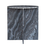 Столик кофейный с столешницей из черного мрамора Compact Black Marble Table варинант исполнения - 3 | Loft Concept в Костроме