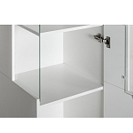 Шкаф-витрина белая с полками и стеклянной дверью Strict Lines варинант исполнения - 3 | Loft Concept в Костроме