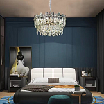 Круглая люстра с хрустальными подвесками на золотистом каркасе Gorgeous Crystal Light варинант исполнения - 14 | Loft Concept в Костроме