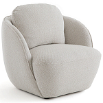 Полукруглое кресло из обивки меланж Halle Melange Armchair варинант исполнения - 2 | Loft Concept в Костроме