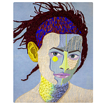 Картина с вышивкой Портрет wall panel People with the yellow ear 2 варинант исполнения - 3 | Loft Concept в Костроме