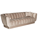 Диван трехместный велюровый серый Island of Comfort варинант исполнения - 1 | Loft Concept в Костроме