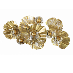 Панно настенное Blank Sheet Golden Flower варинант исполнения - 1 | Loft Concept в Костроме