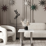 Кресло дизайнерское для лаунж зоны жемчужного цвета Pearl Lounge варинант исполнения - 3 | Loft Concept в Костроме