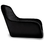 Барный стул вращающийся со спинкой и подлокотниками Douglas Rhombus Черный Велюр варинант исполнения - 2 | Loft Concept в Костроме