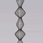 Торшер светодиодный с плетеным металлическим каркасом Metal Interweaving варинант исполнения - 2 | Loft Concept в Костроме