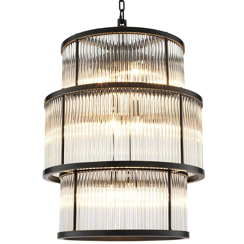 Люстра Chandelier Palmera Bronze Темная бронза Прозрачное Стекло Люстра Chandelier Palmera Bronze Темная бронза Прозрачное Стекло в Костроме | Loft Concept