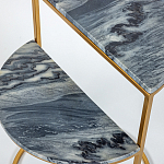 Кофейный столик с подстольем из металла Halves варинант исполнения - 3 | Loft Concept в Костроме