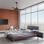 Потолочный вентилятор с тремя угловатыми лопастями Kichler варинант исполнения - 5 | Loft Concept в Костроме