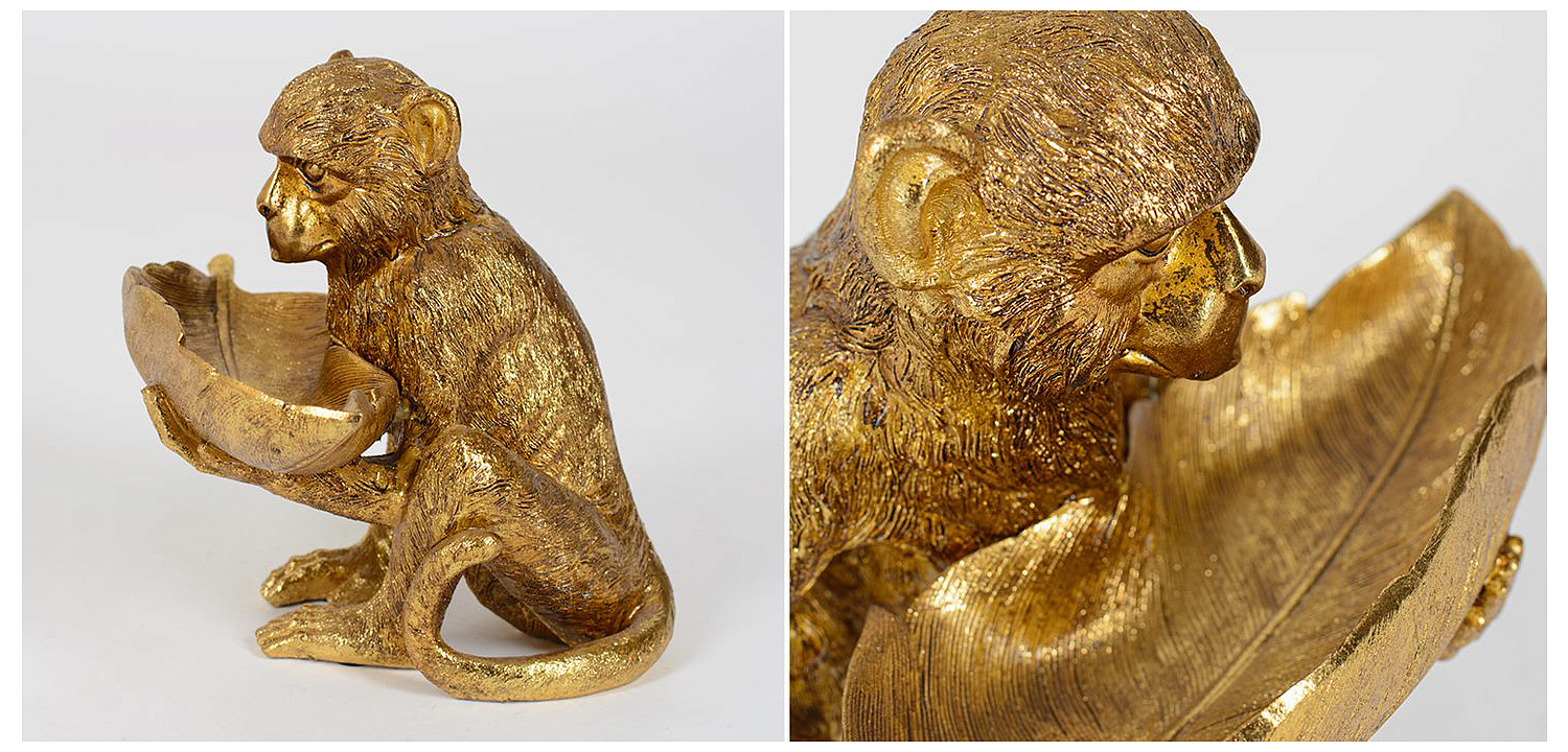 Статуэтка Golden Monkey with Leaf Статуэтка Golden Monkey with Leaf - Loft-Concept в Костроме