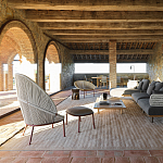 Дизайнерское уличное кресло с веревочной спинкой PETALO Armchair варинант исполнения - 7 | Loft Concept в Костроме