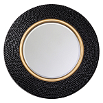 Зеркало в черной фактурной раме с золотым кантом Summon the Light варинант исполнения - 1 | Loft Concept в Костроме