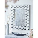 Прямоугольное зеркало с инкрустацией раковинами устриц Mother оf Pearl Facets варинант исполнения - 6 | Loft Concept в Костроме