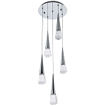 Люстра капли Acrylic Droplet Five Chrome Chandelier варинант исполнения - 1 | Loft Concept в Костроме