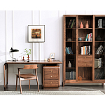 Стол рабочий округлой формы с 3-мя ящиками  Working Moonnut Table варинант исполнения - 1 | Loft Concept в Костроме