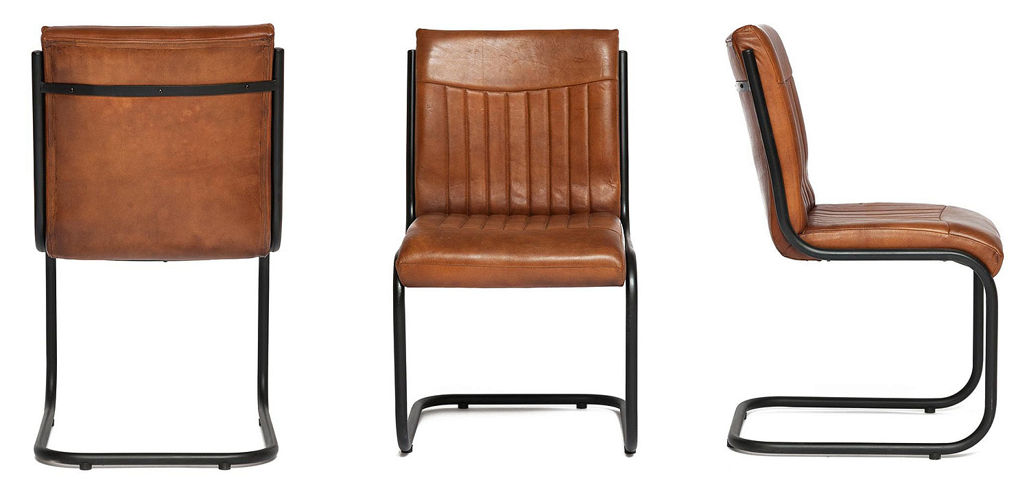 Стул из кожи буйвола Industrial leather chair Стул из кожи буйвола Industrial leather chair - Loft-Concept в Костроме