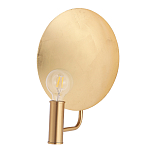 Бра с золотым круглым отражателем и открытой лампой Sun Glow Disc варинант исполнения - 2 | Loft Concept в Костроме