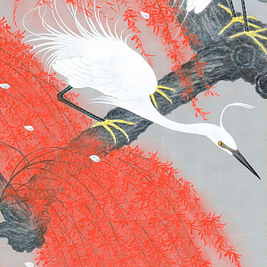 Обои ручная роспись Herons & Willows Autumn