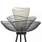 Торшер с трехъярусным плафоном из металлической сетки Metal Mesh Floor Lamp варинант исполнения - 5 | Loft Concept в Костроме