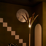 Обои ручная роспись Chez Nina by India Mahdavi Standard colourway on Perfect Green slub silk варинант исполнения - 2 | Loft Concept в Костроме