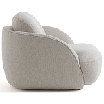 Полукруглое кресло из обивки меланж Halle Melange Armchair варинант исполнения - 5 | Loft Concept в Костроме