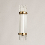 Подвесной светильник с цилиндром из прозрачных стеклянных трубок Nembus варинант исполнения - 3 | Loft Concept в Костроме