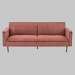 Диван современный вельветовый прямой Worcester Коралл варинант исполнения - 2 | Loft Concept в Костроме