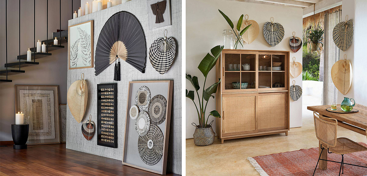 Аксессуар на стену Wicker Bamboo Fan Аксессуар на стену Wicker Bamboo Fan - Loft-Concept в Костроме