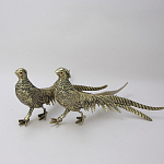 Статуэтка бронзовая пара Фазаны золотые Bronze Birds варинант исполнения - 1 | Loft Concept в Костроме