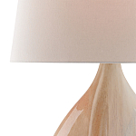 Настольная лампа на прозрачным основании с тканевым конусообразным абажуром Cream варинант исполнения - 1 | Loft Concept в Костроме