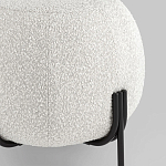 Пуф в ткани букле молочного цвета Pikelet варинант исполнения - 3 | Loft Concept в Костроме