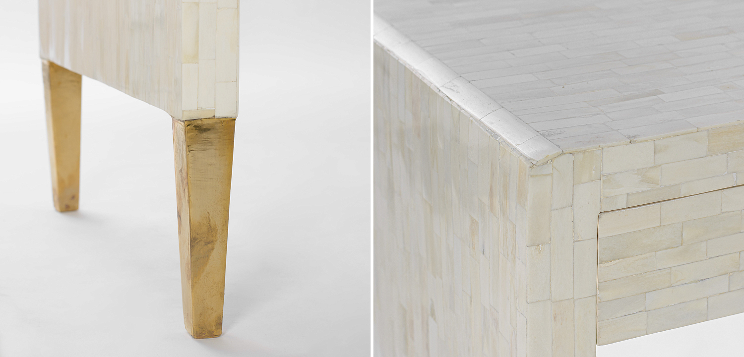 Рабочий стол Bone Inlay Two Drawer Table Рабочий стол Bone Inlay Two Drawer Table - Loft-Concept в Костроме