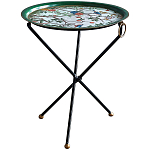 Круглый приставной столик складной Chinoiserie Blooming Garden Side Table варинант исполнения - 1 | Loft Concept в Костроме