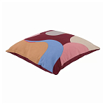 Подушка декоративная хлопковая с абстрактным принтом Elysian Flow Terra варинант исполнения - 1 | Loft Concept в Костроме