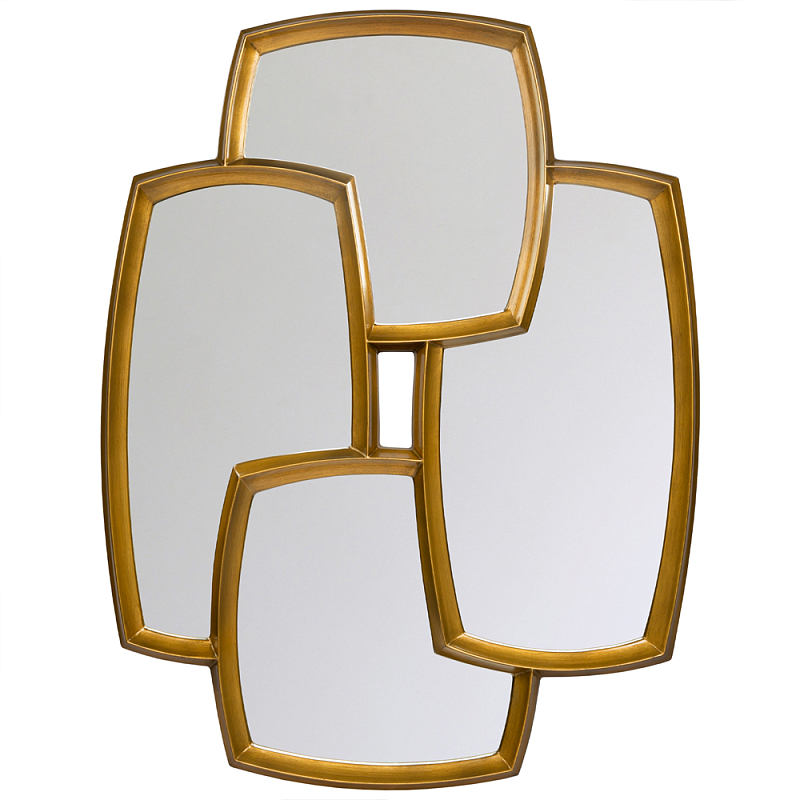 Зеркало из 4-х зеркальных полотен Mirror Decorations Золотой Зеркало из 4-х зеркальных полотен Mirror Decorations Золотой в Костроме | Loft Concept