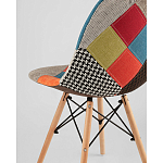Пластиковый стул на ножках из массива бука Eames Пэчворк варинант исполнения - 3 | Loft Concept в Костроме