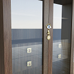 Дизайнерский шкаф витрина Elsa Dreams Walnut с 4-мя ящиками варинант исполнения - 5 | Loft Concept в Костроме