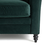 Кресло с обивкой из хлопкового велюра Porter Green Armchair варинант исполнения - 5 | Loft Concept в Костроме