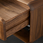 Прикроватная деревянная тумба с ящиком и нишей для хранения Moon Walnut Furniture варинант исполнения - 5 | Loft Concept в Костроме