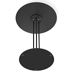 Стол журнальный с круглой столешницей из стекла Gray and Gold Marble варинант исполнения - 6 | Loft Concept в Костроме