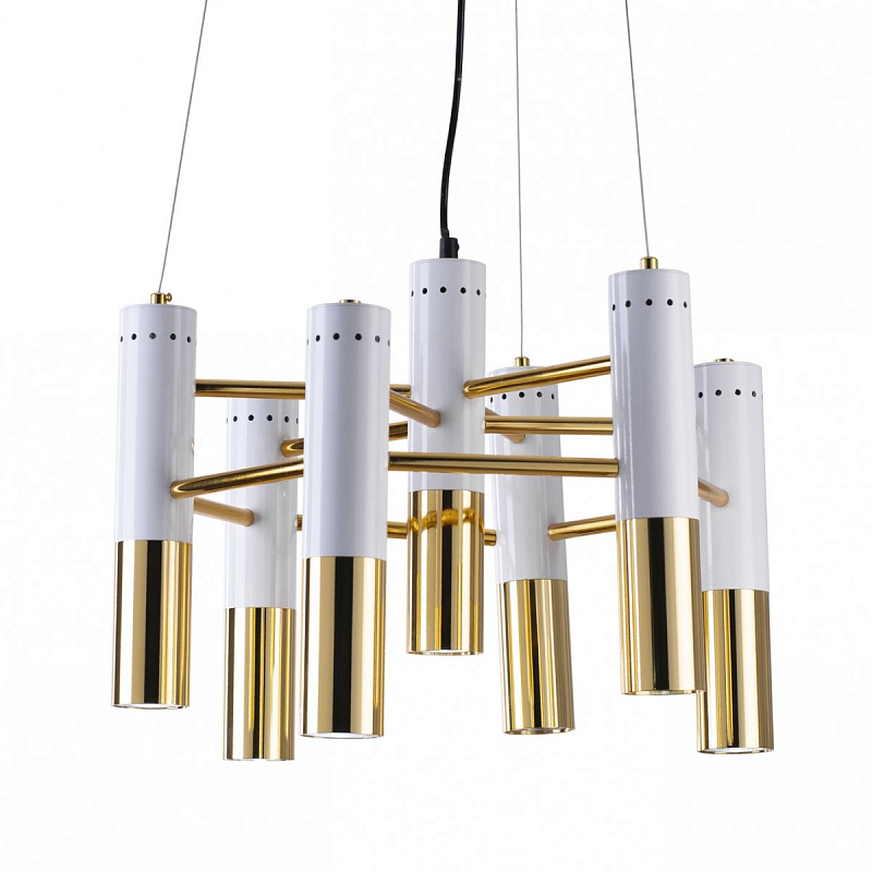 Люстра IKE Delightfull Pendant 7 Глянцевое золото Белый Люстра IKE Delightfull Pendant 7 Глянцевое золото Белый в Костроме | Loft Concept