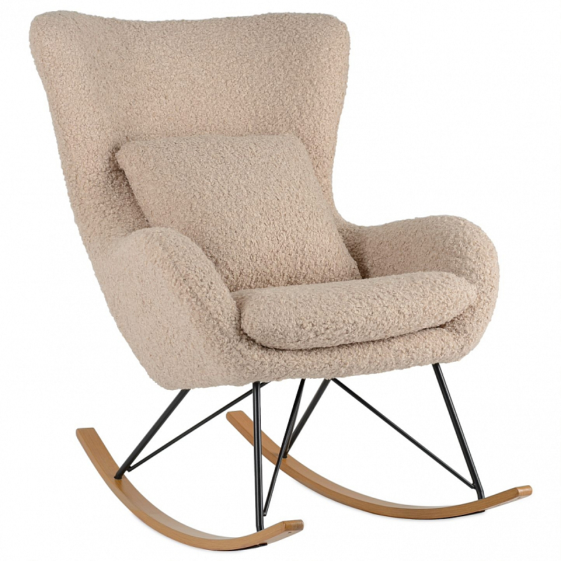Rocking chair DORIA Кресло-Качалка бежевый Верблюжий Rocking chair DORIA Кресло-Качалка бежевый Верблюжий в Костроме | Loft Concept