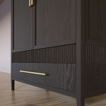 Шкаф платяной Primo с выдвижными ящиками шпон Темный орех варинант исполнения - 6 | Loft Concept в Костроме