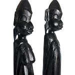 Комплект из 2-х деревянных статуэток Asmat Tall Statuettes Black варинант исполнения - 3 | Loft Concept в Костроме
