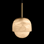 Подвесной светильник из белого алебастра Cryptocrystalline Stone варинант исполнения - 6 | Loft Concept в Костроме