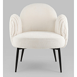 Полукресло Wave Stripes букле белый варинант исполнения - 4 | Loft Concept в Костроме